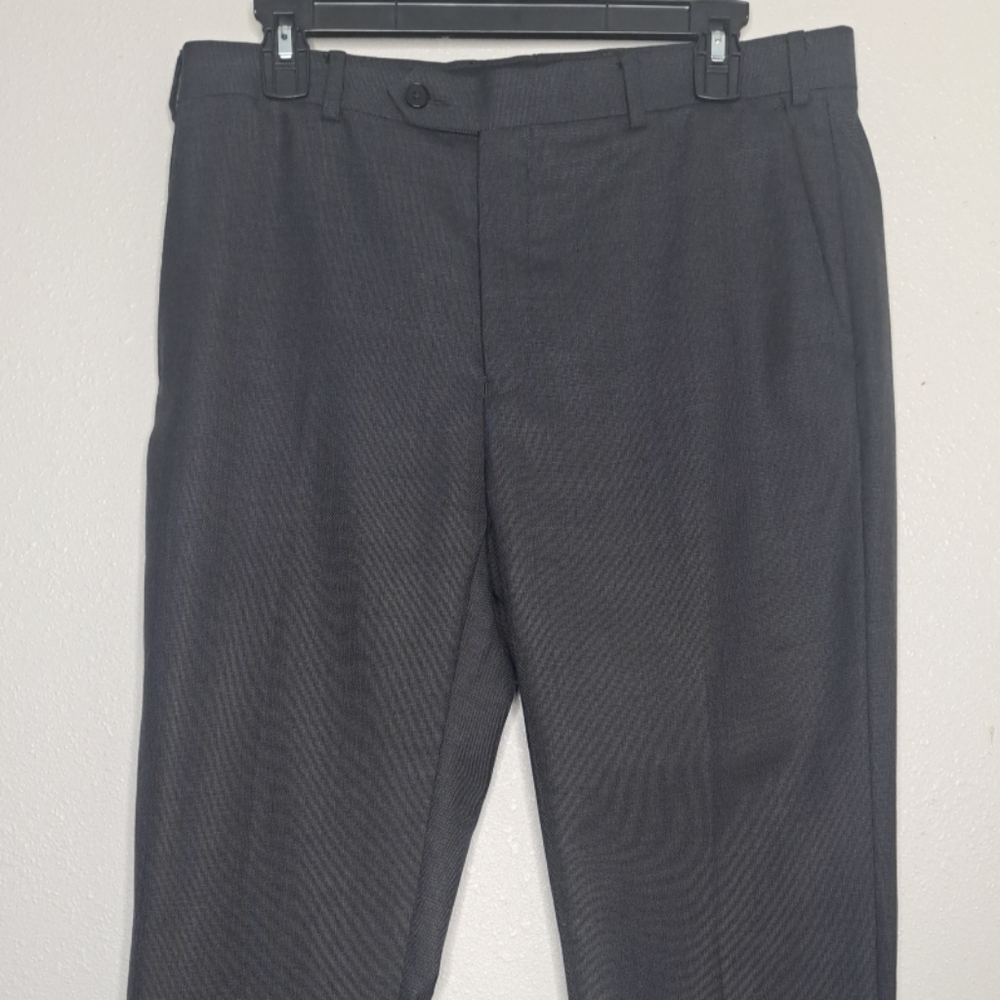 Raymond Men's Dress Pants Office Business Wool Blend Dark Gray Size 34